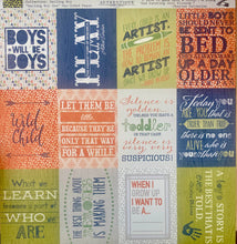Load image into Gallery viewer, Authentique Darling Boy Collection 12x12 Scrapbook Paper Darling Boy One (DAB001)
