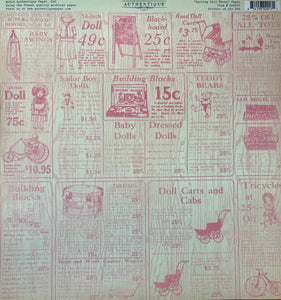 Authentique Darling Girl Collection 12x12 Scrapbook Paper Darling Girl Three (DAG003)