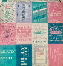 Load image into Gallery viewer, Authentique Darling Girl Collection 12x12 Scrapbook Paper Darling Girl One (DAG001)
