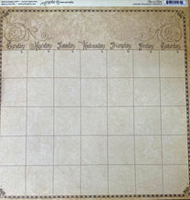 Load image into Gallery viewer, Graphic 45 12x12 Place in Time Collection Scrapbook Paper Calendar Foundation (4500615)
