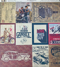 Load image into Gallery viewer, Authentique Manly Collection 12x12 Scrapbook Paper Manly Seven (MAN007)
