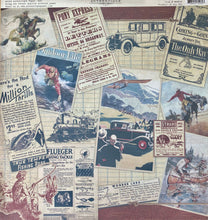Load image into Gallery viewer, Authentique Manly Collection 12x12 Scrapbook Paper Manly Eight (MAN008)
