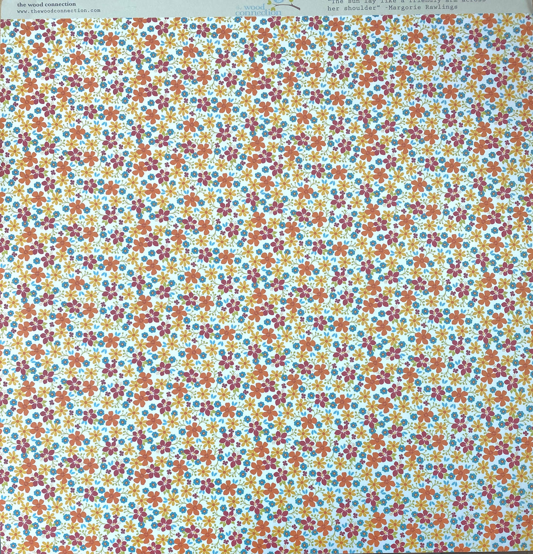 Authentique Sunshine Collection 12x12 Scrapbook Paper Sunshine Four (WCS004)