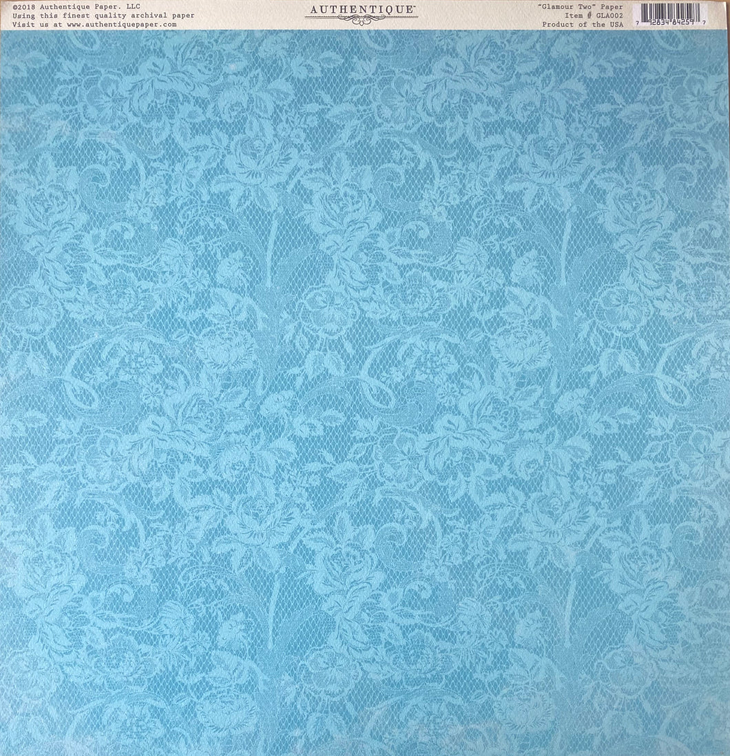 Authentique Glamour Collection 12x12 Scrapbook Paper Glamour Two (GLA002)