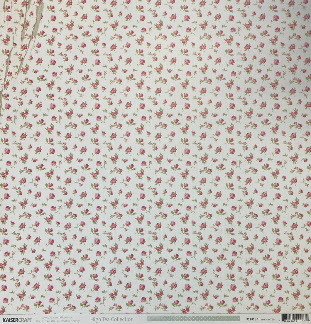 Kaisercraft High Tea Collection 12x12 Scrapbook Paper Afternoon Tea (P2281)