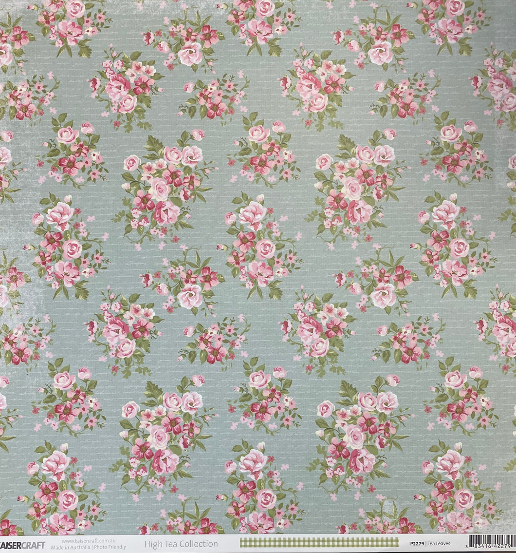 Kaisercraft High Tea Collection 12x12 Scrapbook Paper Tea Leaves (P2279)