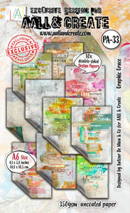AALL & CREATE Graphic Grace A6 Design Paper (PA-033 )
