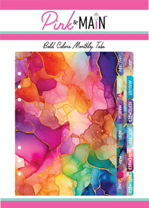 Pink & Main Monthly Planner Dividers Bold Colors A5