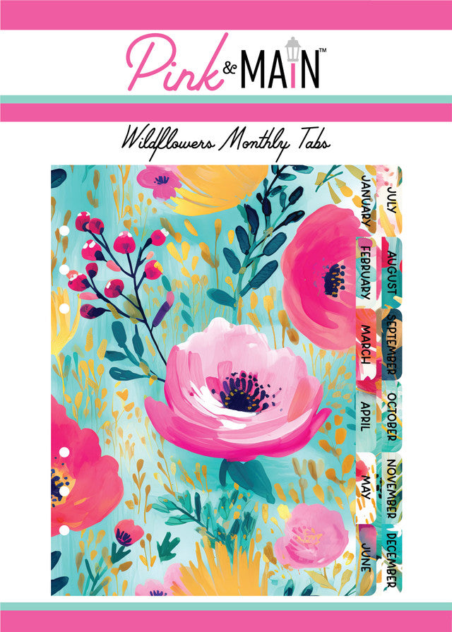 Pink & Main A5 Planner dividers Wildflower