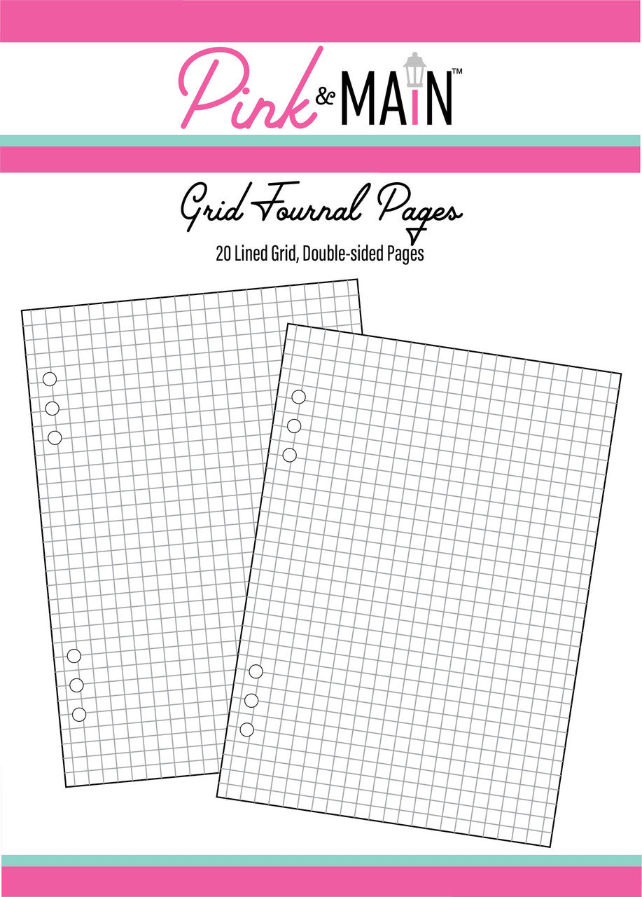 Pink & Main A5 6 Ring Planner Grid Pages
