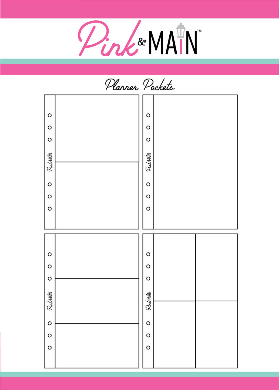 Pink & Main Planner Pockets (A5)