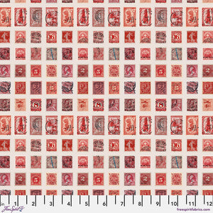Tim Holtz Freespirit Fabric Red Stamps (PWTH221.RED)