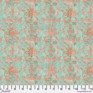 Tim Holtz Freespirit Fabric Wallpaper Teal (PWTH277.Teal)