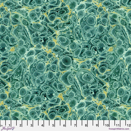 Tim Holtz Freespirit Fabric Marble Teal (PWTH279.Teal)