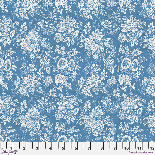 Tim Holtz Freespirit Fabric  Blue Tapestry (PWTH287.Blue)