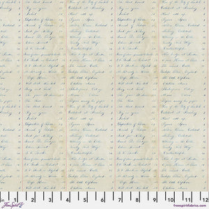 Tim Holtz Freespirit Fabric Indigo Ledger (PWTH294.Indigo)