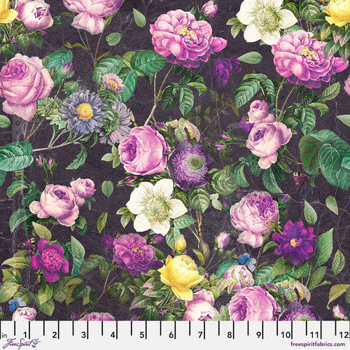 Tim Holtz Freespirit Fabric Purple Flower Shop (PWTH304.Purple)