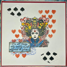 Load image into Gallery viewer, IndigoBlu A6 Red Rubber Stamp Queen of Hearts