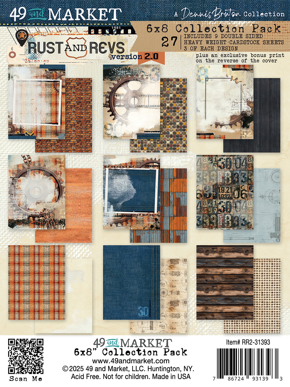 49 and Market Rust & Revs 2.0 6x8 Paper Pack (RR2-31393)
