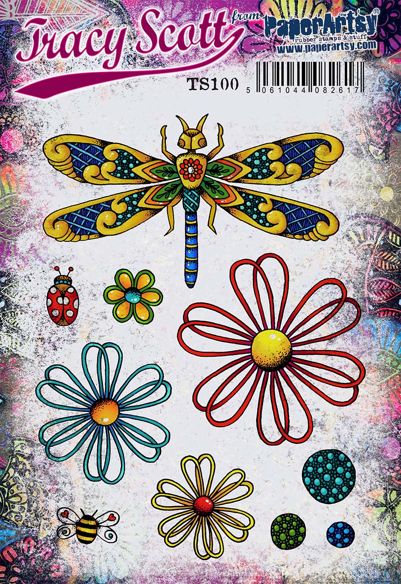PaperArtsy Rubber Stamp Set designed by Tracy Scott (TS100)