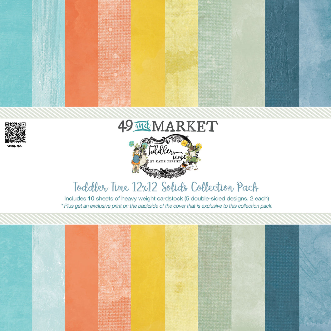49 & Market Toddler Time 12x12 Scrapbook Paper Solids (TT-29956)