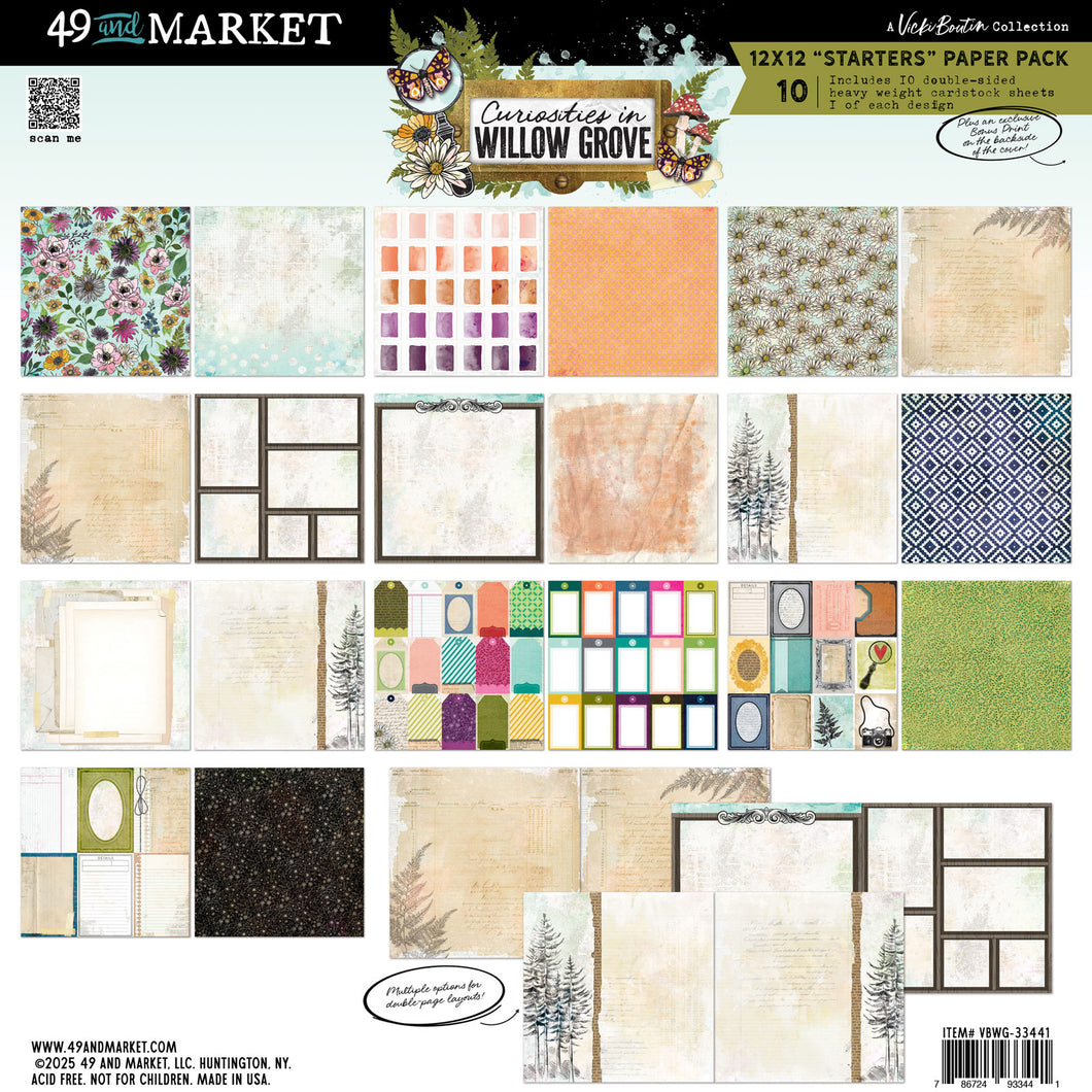 49 and Market Curiosities in Willow Grove 12x12 Starters Collection Pack ( VBWG-33441)