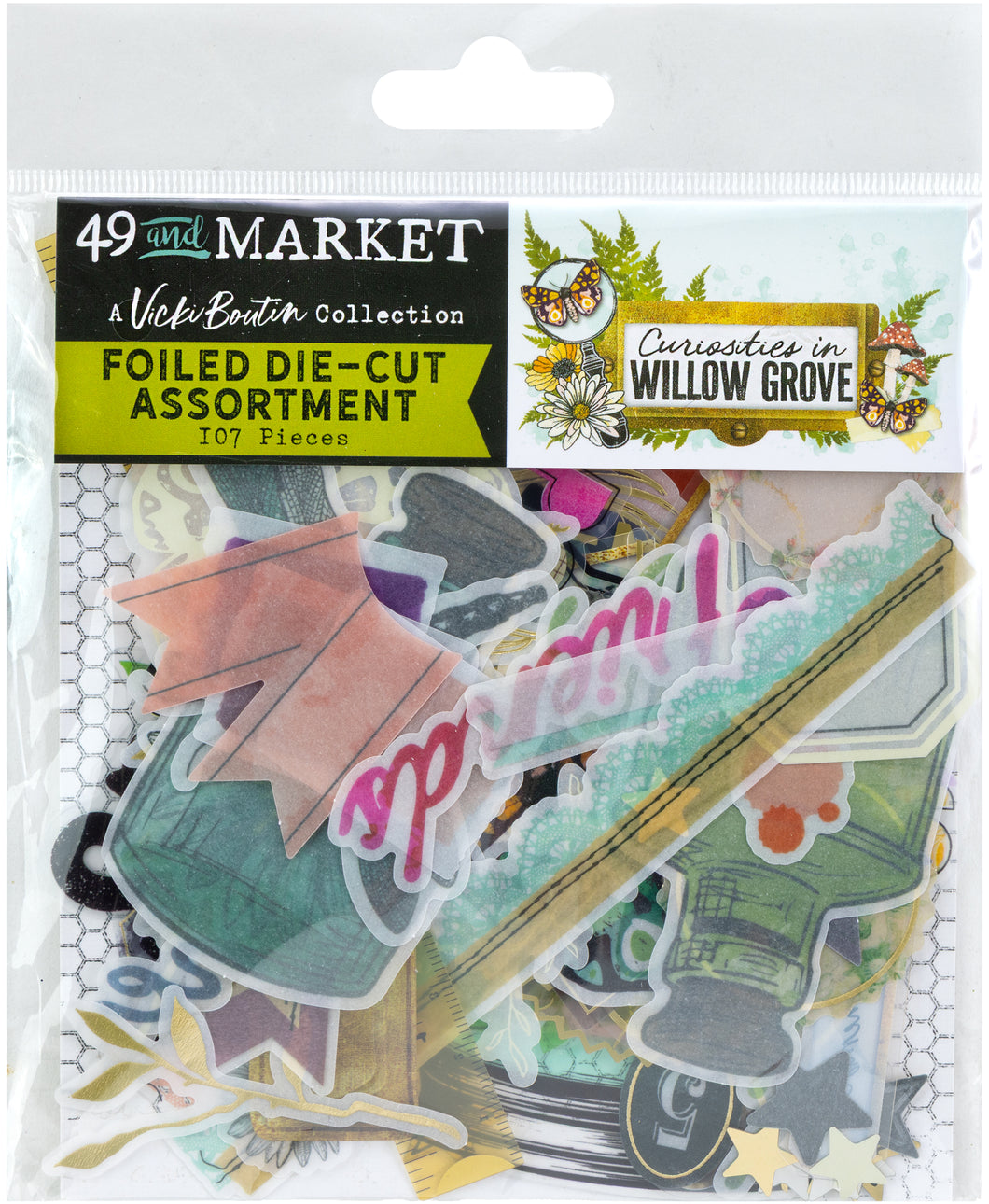 49 and Market Curiosities in Willow Grove Foiled Diecuts (VBWG-33694)