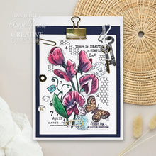 Load image into Gallery viewer, Woodware Craft Collection Clear Stamp Set Sweet Pea Postcard (FRS1035)