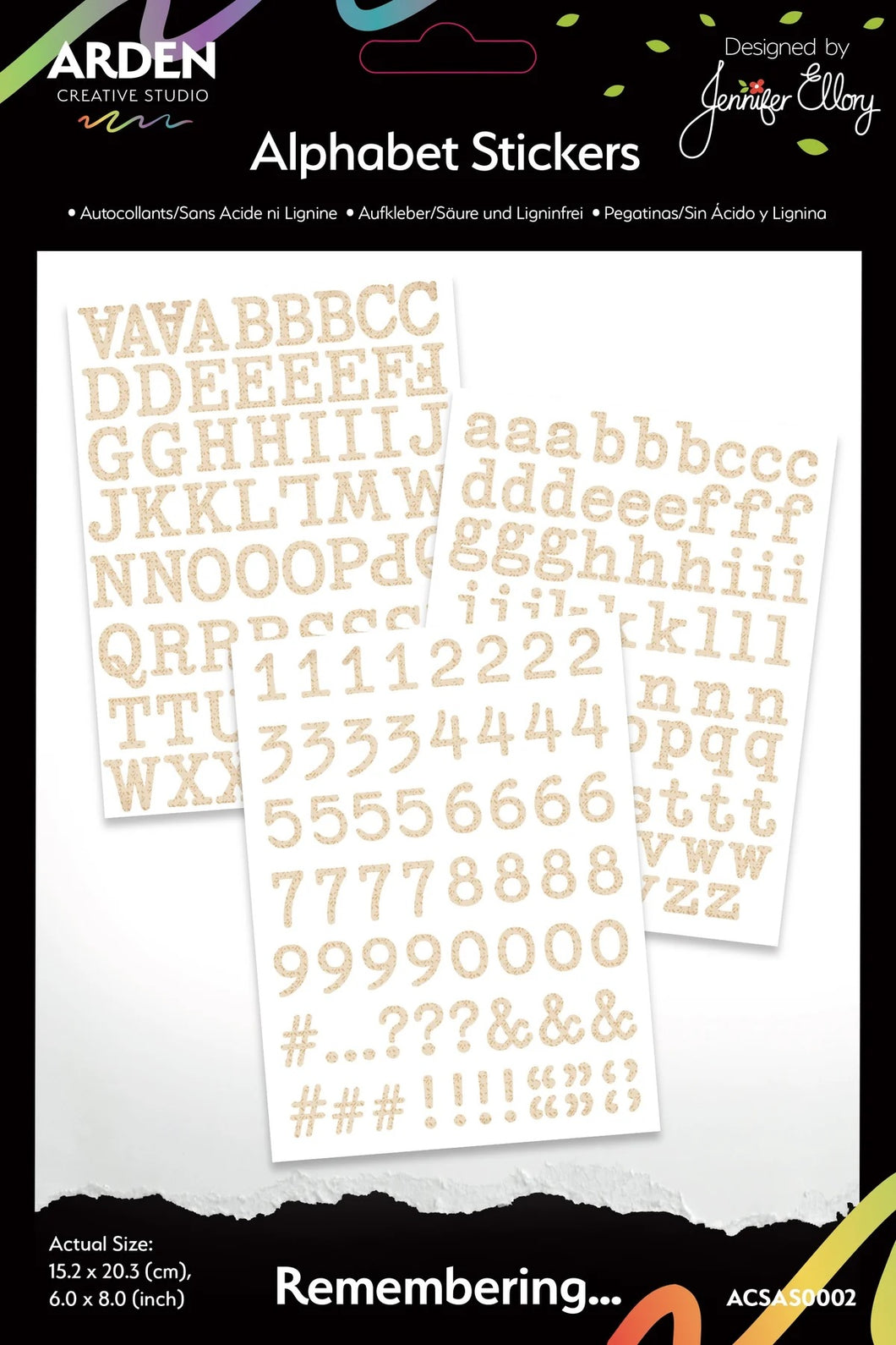 Arden Creative Studio Remembering Alphabet Stickers (ACSAS0002)