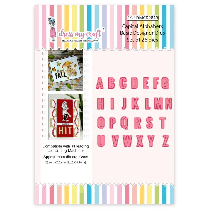 Dress my Craft Basic Capital Alphabet Dies