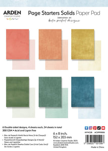 Arden Creative Studio Page Starters Solids 6in x 8in Paper Pad (ACSPP0006)
