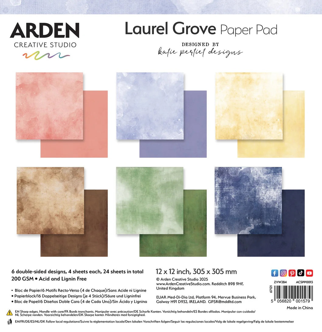 Arden Creative Studio Laurel Grove 12in x 12in Solids Paper Pack (ACSPP0013 )