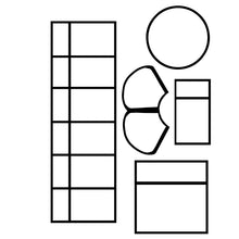 Load image into Gallery viewer, Sizzix Studio Clear Stamps Set 5PK w/3PK Stencils - Artist Tools by Vic Hollins (666762)