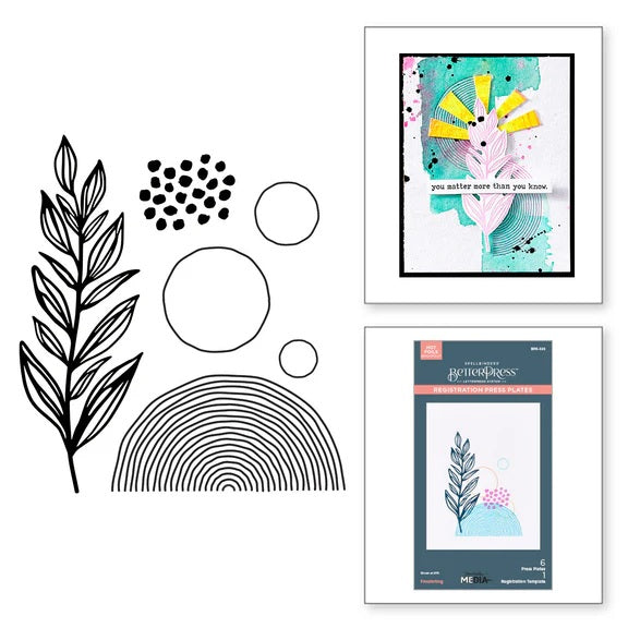 Spellbinders Flourishing Betterpress Plates by Dina Wakley (BPR-026)