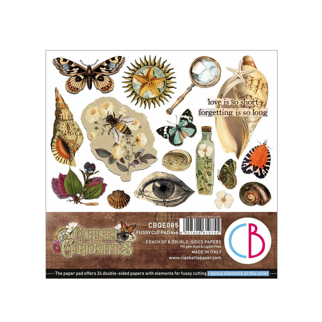 Ciao Bella Cabinet of Curiosities 6x6 Fussy Cut Pad (CBQE085)