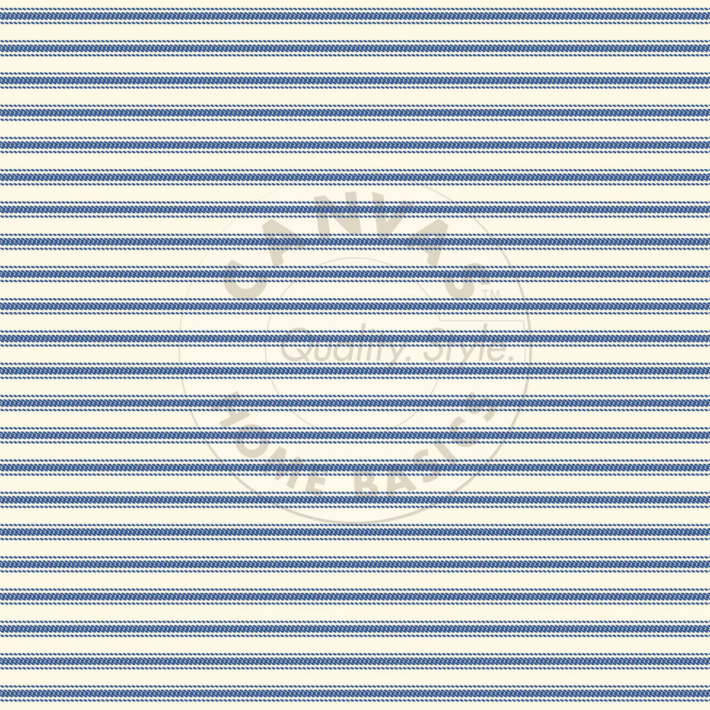 Canvas Corp. Navy & Ivory Ticking 12x12 Scrapbook Paper (CCP2911)