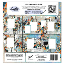 Load image into Gallery viewer, 3Quarter Designs Cerulean Score 12x12 Design Paper & Diecuts Set (3Q-SC-CERULEANSCORE)