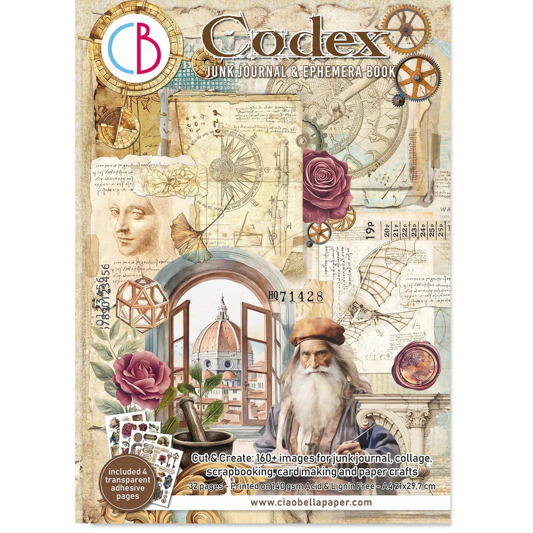 Ciao Bella -Codex Junk Journal & Ephemera Book A4 32/Pkg (CBB008)