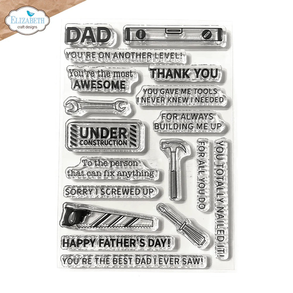 Elizabeth Craft Designs Living it Up - Best Dad Stamp Set (CS424)