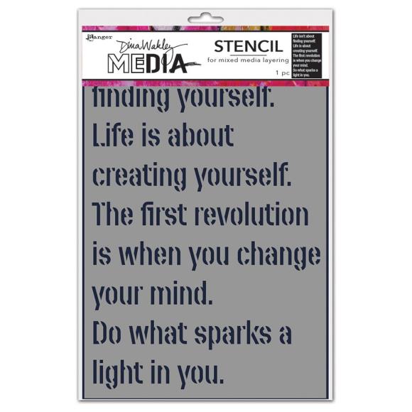 Dina Wakley Media Stencil - Create Yourself (MDS87687)