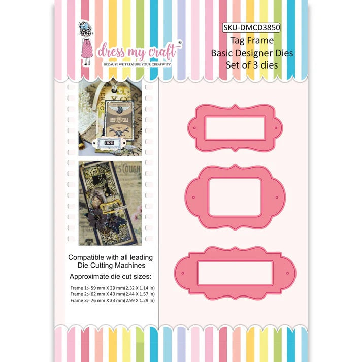Dress my Craft Tag Frame Set of 3 dies