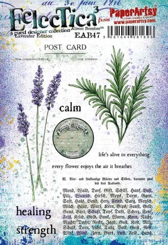 PaperArtsy Electica3 Rubber Stamp Lavender Edition by Alison Bomber (EAB47)