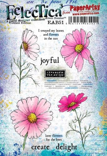 PaperArtsy Electica3 Rubber Stamp Cosmos Edition by Alison Bomber (EAB51)