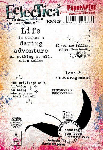 PaperArtsy Eclectica3 Stamp Set If You are Falling Dive by Sara Naumann (ESN26)