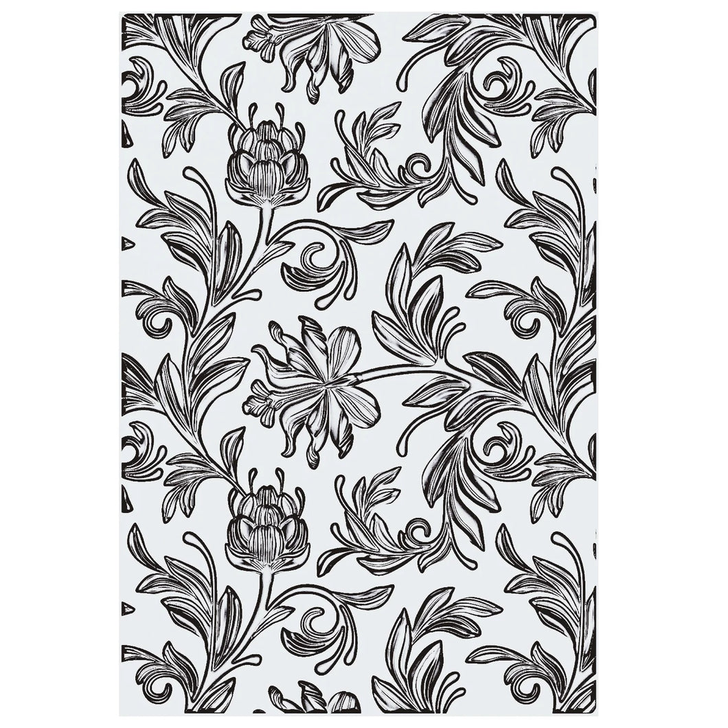 Sizzix 3-D Texture Fades Embossing Folder - Botanical Large/A5 by Tim Holtz 666888