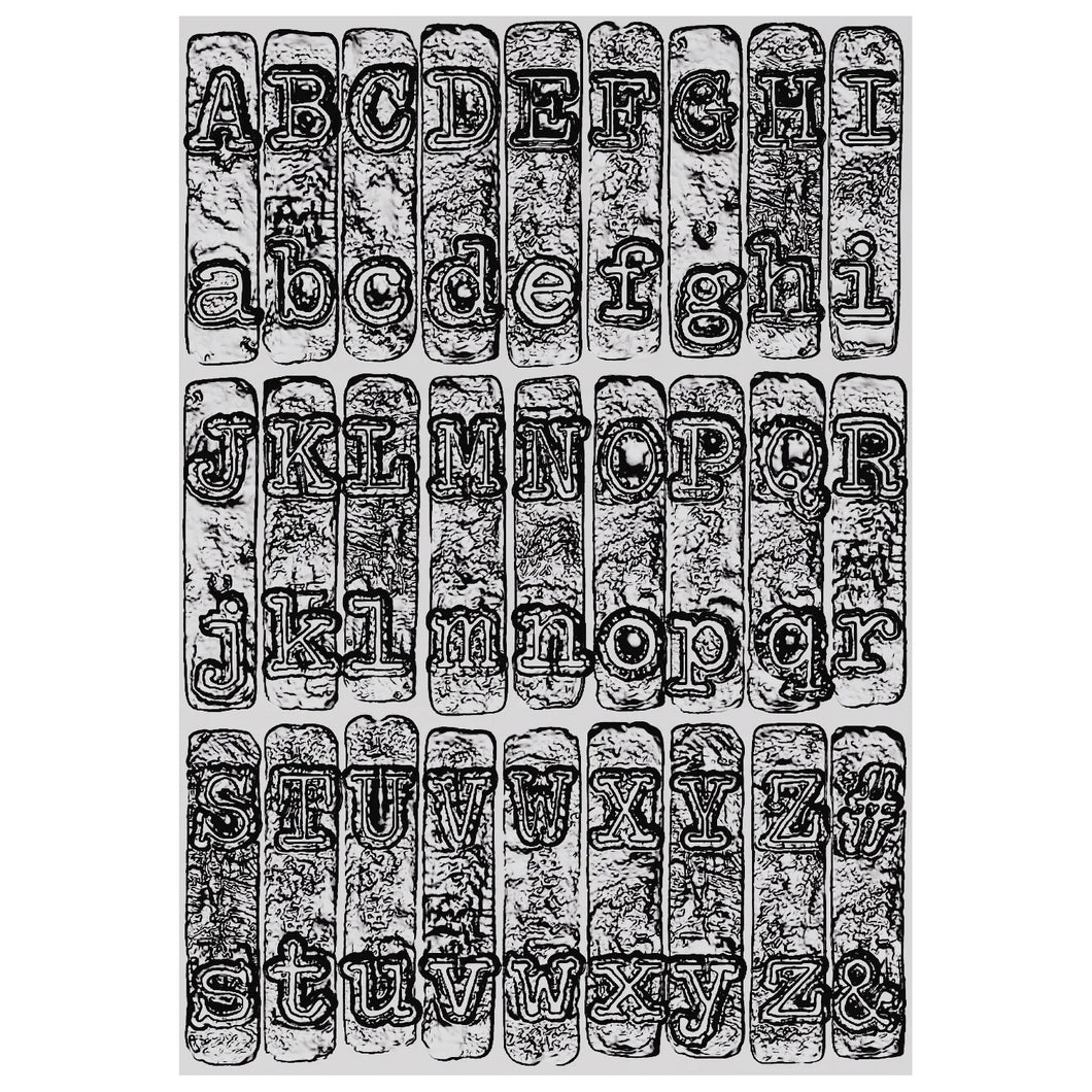Sizzix 3-D Texture Fades Embossing Folder - Typewriter Large/A5 by Tim Holtz 666885