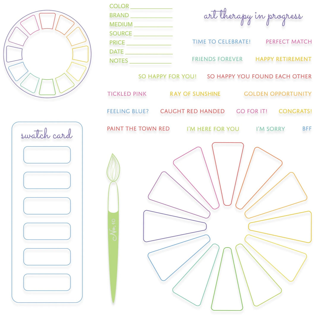 Sizzix A5 Clear Stamps Set 24PK - Swatch Cards by Eileen Hull (666881)