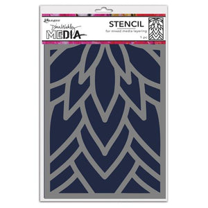 Dina Wakley Media - Flowing Petals Stencil