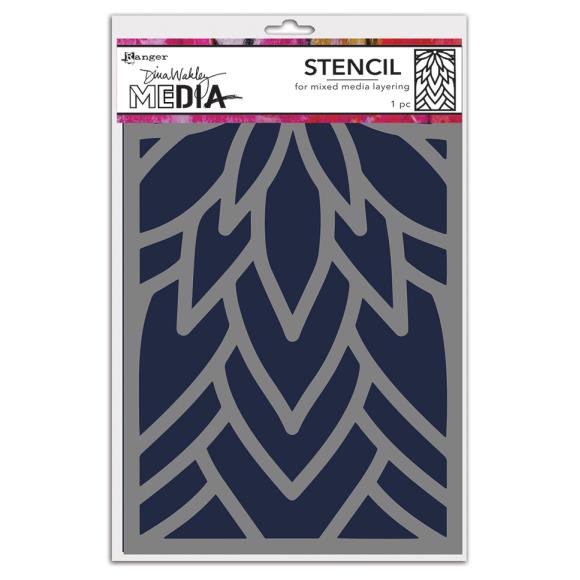 Dina Wakley Media - Flowing Petals Stencil