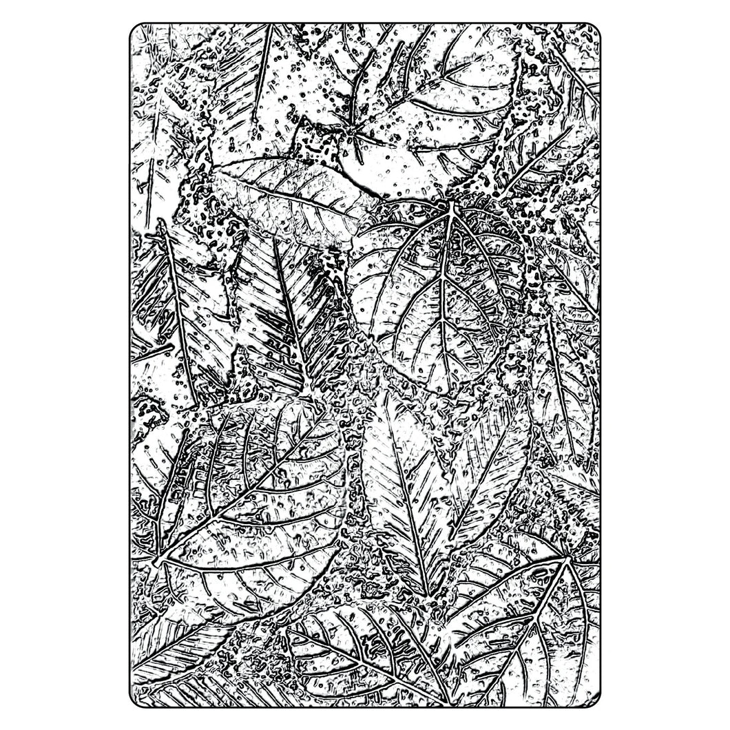 Sizzix 3-D Texture Fades Embossing Folder - Foliage Large/A5 by Tim Holtz 666916